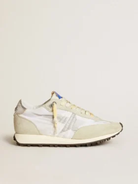 Damskie buty Marathon z białą nylonową cholewką i srebrną gwiazdą