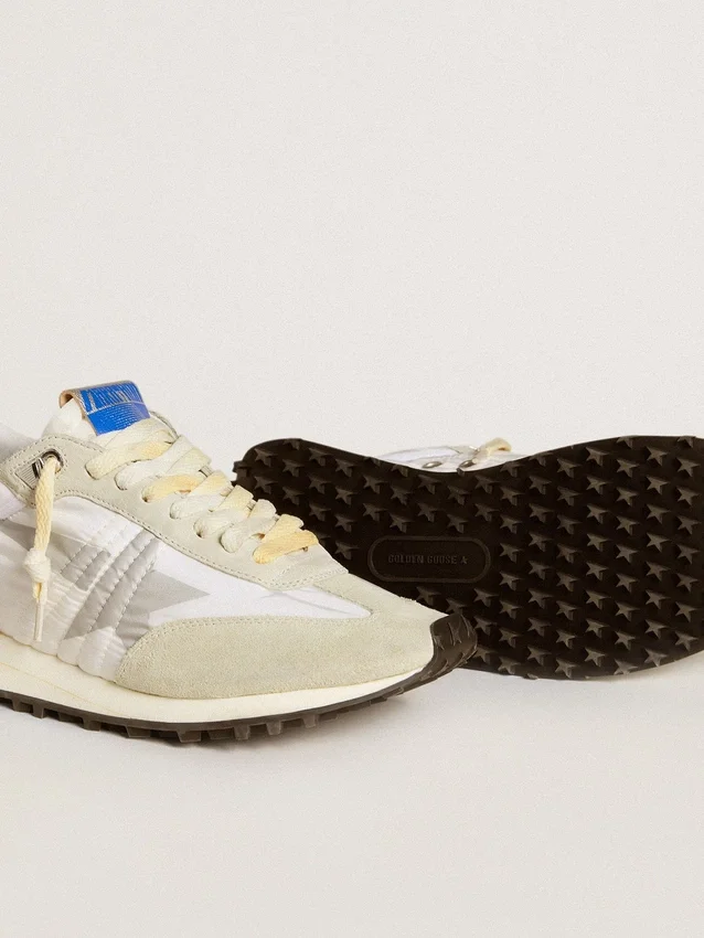 Damskie buty Marathon z białą nylonową cholewką i srebrną gwiazdą