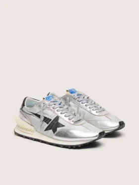 Damskie buty Marathon z cholewką z srebrnego nylonu ripstop i czarną gwiazdą