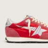 Męskie buty Marathon z czerwoną nylonową cholewką i srebrną gwiazdą