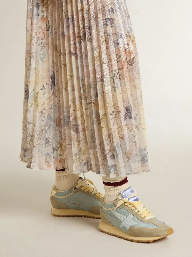 Damskie buty Marathon z jasnoniebieską nylonową cholewką i pastelowo-niebieską gwiazdką