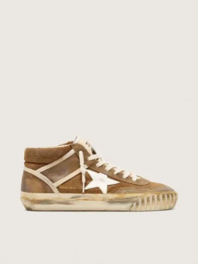 Damskie buty Mid Star LAB z zamszu w kolorze rdzy z białą skórzaną gwiazdką
