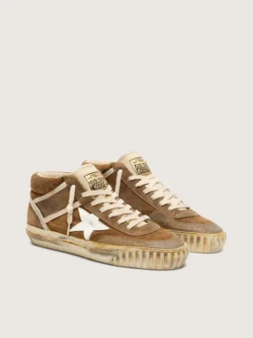 Damskie buty Mid Star LAB z zamszu w kolorze rdzy z białą skórzaną gwiazdką