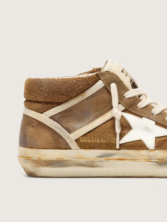 Damskie buty Mid Star LAB z zamszu w kolorze rdzy z białą skórzaną gwiazdką