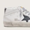 Damskie buty Mid Star z laminowaną wstawką na pięcie i brokatowymi sznurowadłami
