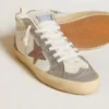 Damskie buty Mid Star z nappy i zamszu z jasnobrązową metaliczną skórzaną gwiazdą
