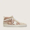 Damskie buty Mid Star z różowym brokatem