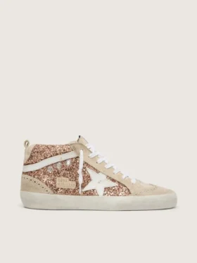 Damskie buty Mid Star z różowym brokatem