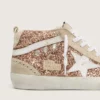 Damskie buty Mid Star z różowym brokatem