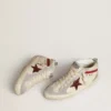 Damskie buty Mid Star ze skóry z błyszczącą gwiazdką i czerwonym akcentem z nubuku
