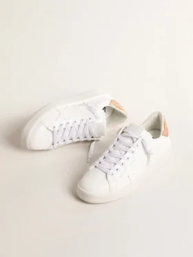 Damskie buty Purestar na bazie surowców biologicznych z metaliczną brązową skórzaną wstawką na pięcie