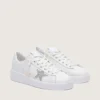 Damskie buty Purestar z białej skóry z srebrną gwiazdką z kryształów Swarovskiego