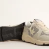 Damskie buty Running Sole ozdobione kryształami Swarovskiego i gwiazdką w kolorze kości słoniowej