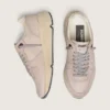 Damskie buty Running Sole z pudroworóżowej skóry z srebrną gwiazdką