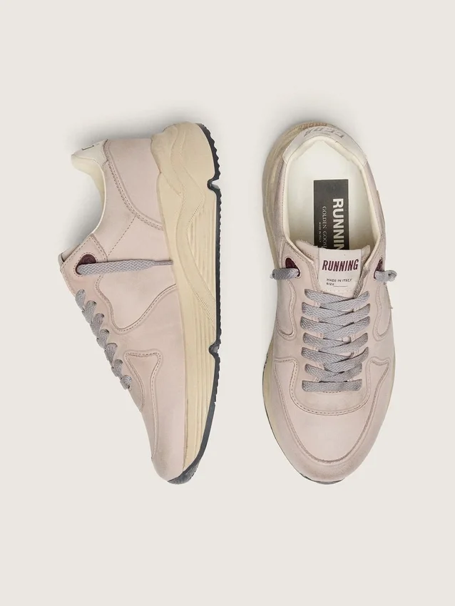 Damskie buty Running Sole z pudroworóżowej skóry z srebrną gwiazdką