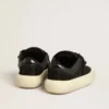 Damskie buty Space-Star Cube z czarnego zamszu z perforowaną gwiazdą