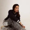 Damskie buty Space-Star w srebrnym brokacie z podszewką z owczej skóry