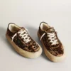 Damskie buty Space-Star z skóry kucyka w panterkę z czarną gwiazdą