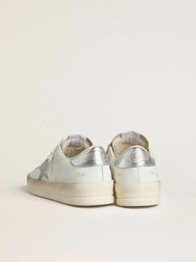 Damskie buty Stardan LTD z gwiazdą z kryształów Swarovskiego i metaliczną skórzaną wstawką na pięcie