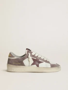 Damskie buty Stardan LTD z nappa i zamszu z fioletową zamszową gwiazdką i lawendową zamszową wstawką na pięcie