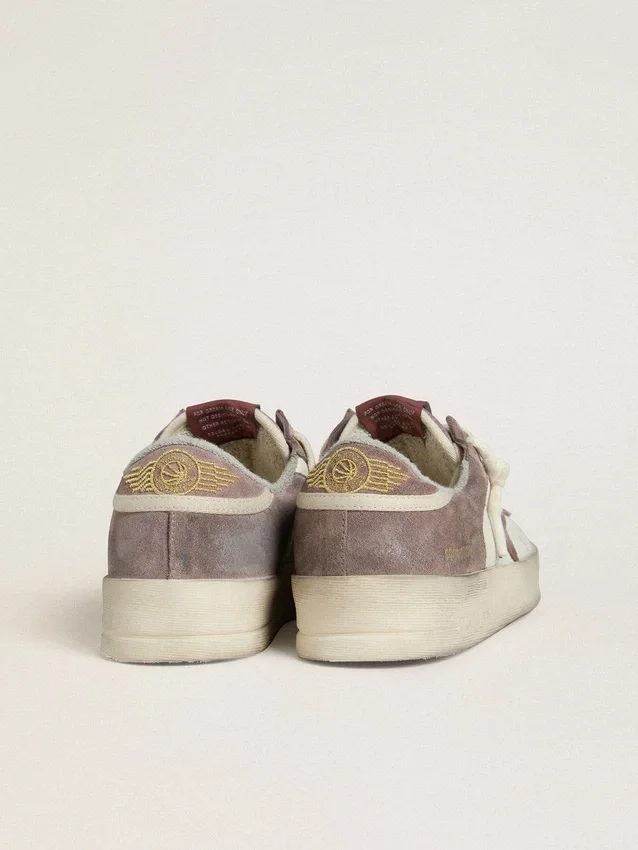 Damskie buty Stardan LTD z nappa i zamszu z fioletową zamszową gwiazdką i lawendową zamszową wstawką na pięcie