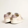 Damskie buty Stardan z nappy i zamszu z różową brokatową gwiazdką i wstawką na pięcie