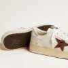 Damskie buty Stardan z nappy z błyszczącą gwiazdką i metaliczną skórzaną wstawką na pięcie