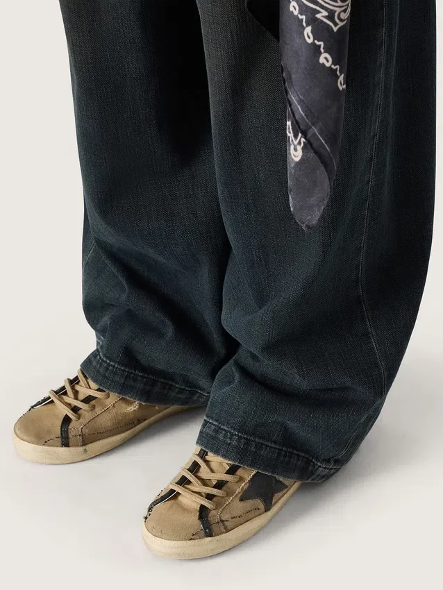 Damskie buty Super-Star LTD z beżowego płótna z czarną skórzaną gwiazdą
