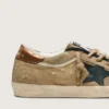 Damskie buty Super-Star LTD z beżowego płótna z czarną skórzaną gwiazdą