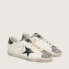Damskie buty Super-Star LTD z białej skóry z czarną gwiazdą i detalami ze skóry kucyka