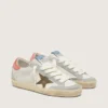 Damskie buty Super-Star LTD z białej skóry z metaliczną brązową gwiazdą