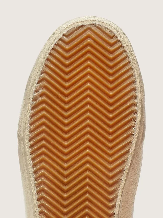 Damskie buty Super-Star LTD z białej skóry z metaliczną brązową gwiazdą