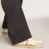 Damskie buty Super-Star LTD z perforowaną gwiazdą i metaliczną skórzaną wstawką na pięcie
