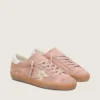 Damskie buty Super-Star LTD z różowego zamszu z platynową, metaliczną skórzaną gwiazdą