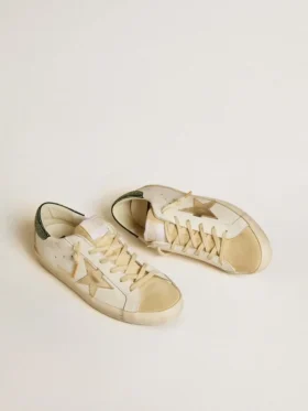 Damskie buty Super-Star LTD z skórzaną gwiazdą i paskiem na pięcie z kryształami Swarovskiego