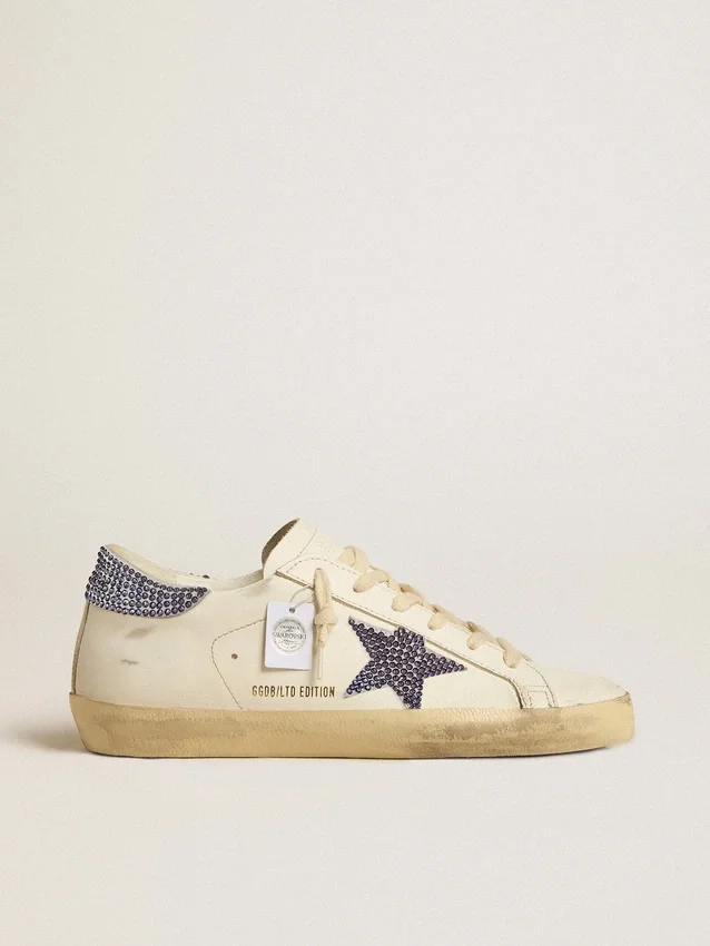 Damskie buty Super-Star LTD z zamszową gwiazdą i zapiętkiem z kryształami Swarovskiego