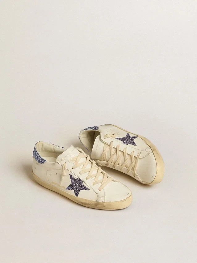 Damskie buty Super-Star LTD z zamszową gwiazdą i zapiętkiem z kryształami Swarovskiego