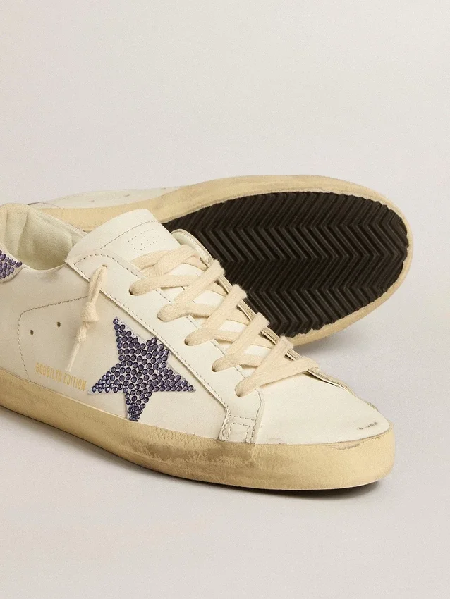 Damskie buty Super-Star LTD z zamszową gwiazdą i zapiętkiem z kryształami Swarovskiego