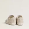 Damskie buty Super-Star LTD z zamszu z kryształami Swarovskiego i skórzaną gwiazdą w kolorze lodowej szarości