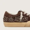 Męskie buty Super-Star Penstar z brązowego zamszu z ćwiekami