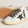 Damskie buty Super-Star z nappy z brokatową gwiazdą i czerwoną naszywką na pięcie z nappy
