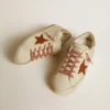 Damskie buty Super-Star z skórzaną gwiazdką i skórzaną wstawką na obcasie z nadrukiem imitującym skórę krokodyla
