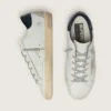 Damskie buty Super-Star z zamszową gwiazdą i niebieską wstawką na pięcie