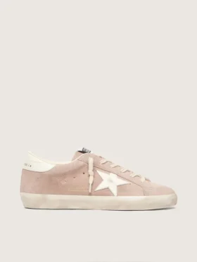 Damskie buty Super-Star z zamszu w kolorze pudrowego różu z białą gwiazdką