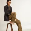 Damskie buty Super-Star z zamszu w kolorze pudrowego różu z kremową skórzaną gwiazdką