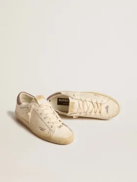 Damskie buty Super-Star ze skóry nappa z perforowaną gwiazdą i zamszową wstawką na pięcie