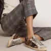 Damskie buty Super-Star ze skóry w panterkę
