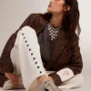 Damskie buty Super-Star ze skóry z czarną gwiazdą