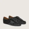 Damskie buty True-Star z czarnego zamszu z kryształami Swarovskiego i czarną skórzaną gwiazdką