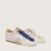 Damskie buty True-Star z pastelowo-różowego zamszu ze srebrną gwiazdą i naszywką na pięcie